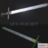 1189196 - PBR Game 3D Model - Sword