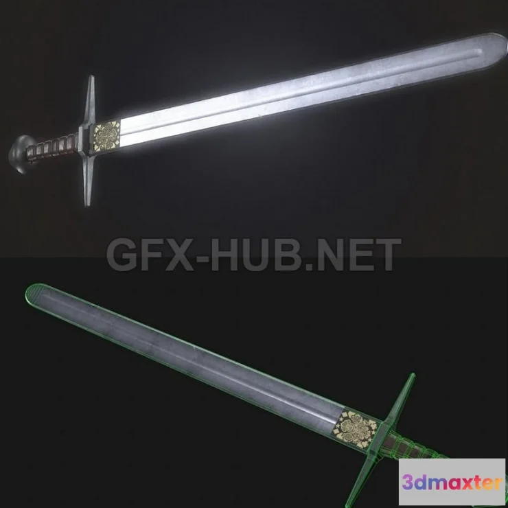 1189196 - PBR Game 3D Model - Sword