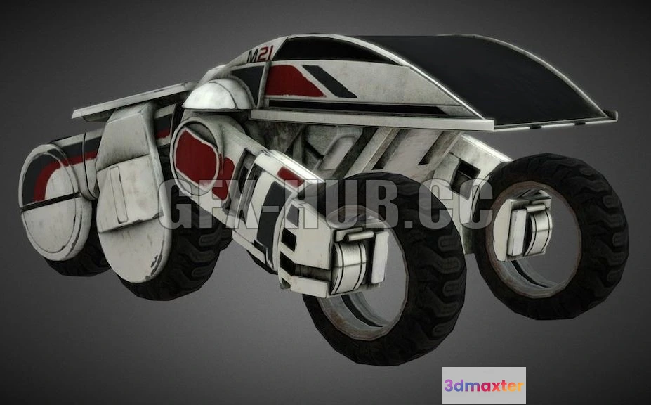 1189202 - PBR Game 3D Model - Syd Mead Vehicle, Mass Effect Style