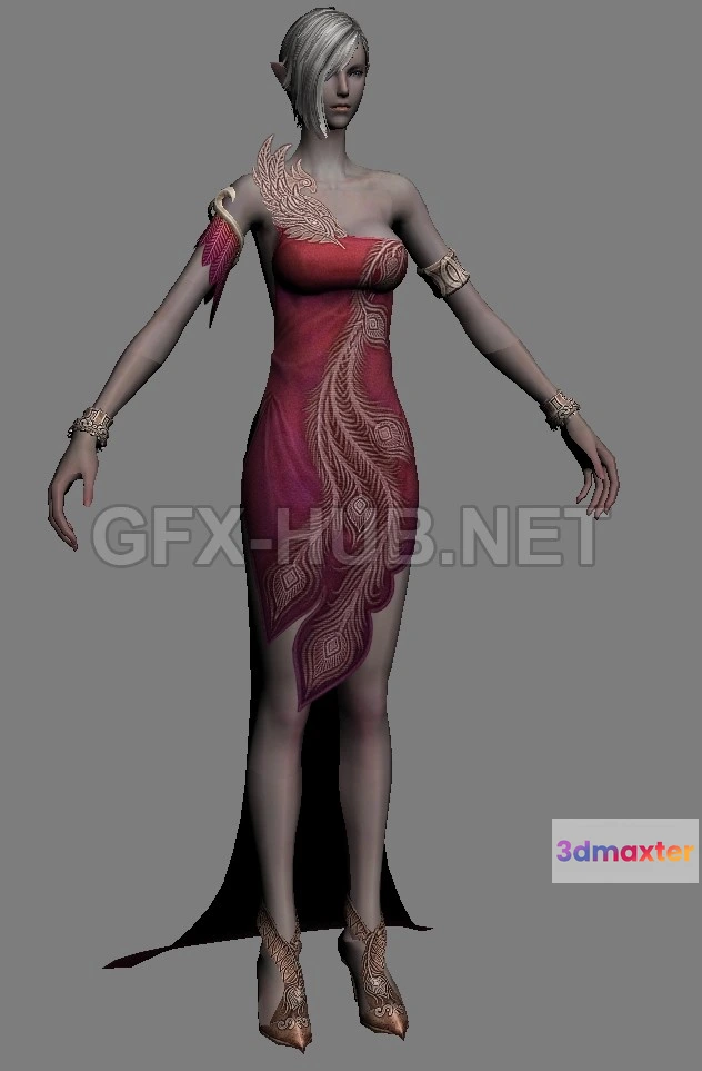1189206 - PBR Game 3D Model - T.E.R.A Highelf Female