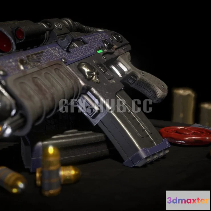 1189214 - PBR Game 3D Model - Tactical Bolter PBR