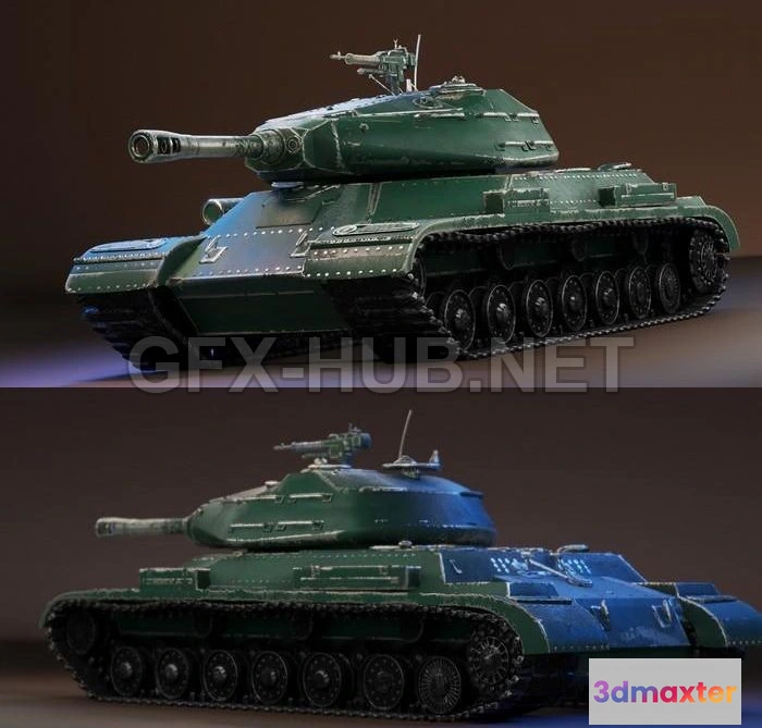 1189234 - PBR Game 3D Model - Tank WW2