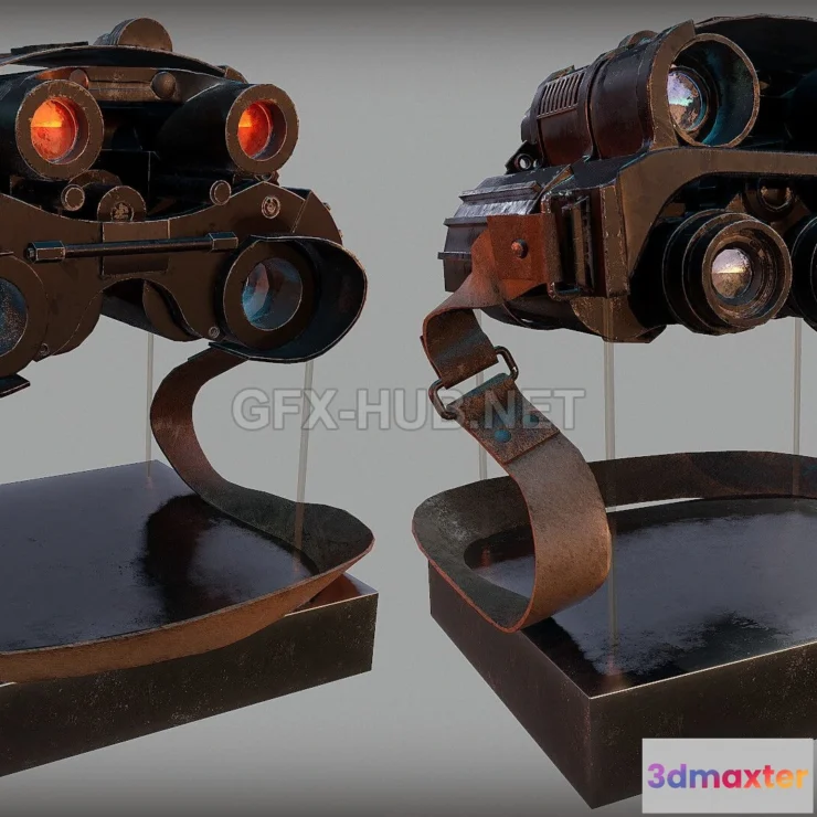 1189258 - PBR Game 3D Model - TE44 Field Quadnoculars