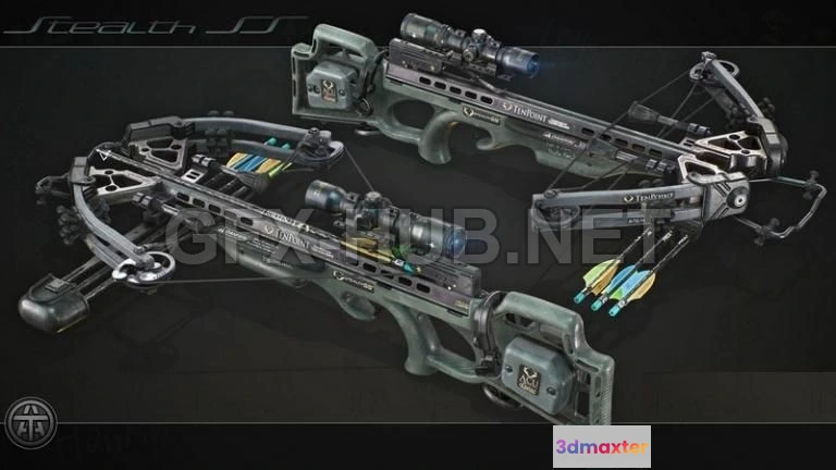 1189282 - PBR Game 3D Model - Tenpoint Stealth SS Crossbow PBR