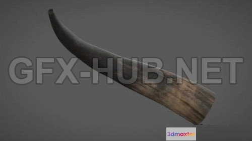 1189296 - PBR Game 3D Model - Texturing.xyz - Cow Horn #05