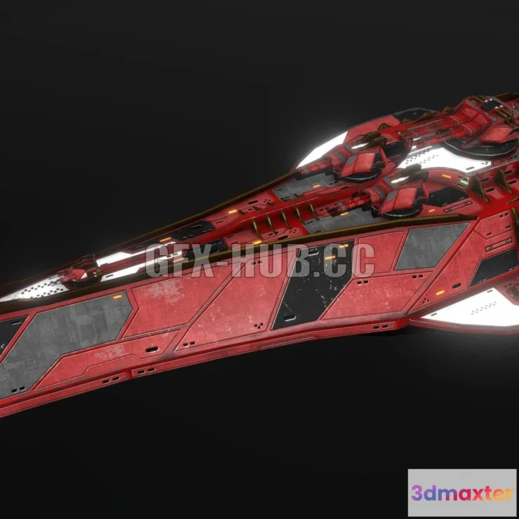 1189300 - PBR Game 3D Model - Thaalian Empire Cruiser