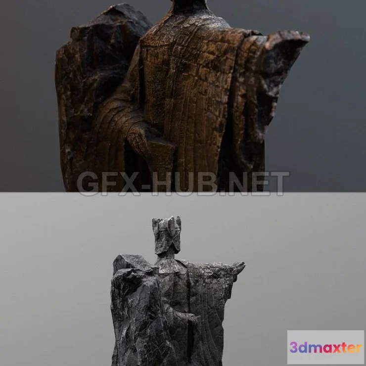 1189306 - PBR Game 3D Model - The Argonath Statue Photoscan