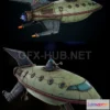 1189320 - PBR Game 3D Model - The Futurama Planet Express Ship