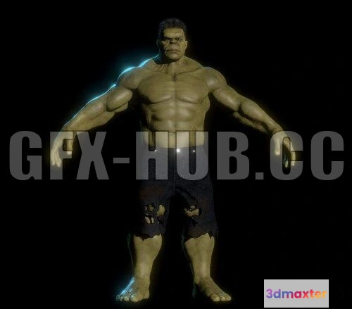 1189324 - PBR Game 3D Model - The Hulk Avengers Full Body PBR