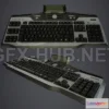 1189334 - PBR Game 3D Model - The old and dusty keyboard