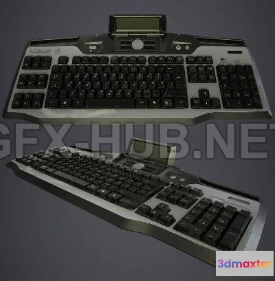 1189334 - PBR Game 3D Model - The old and dusty keyboard