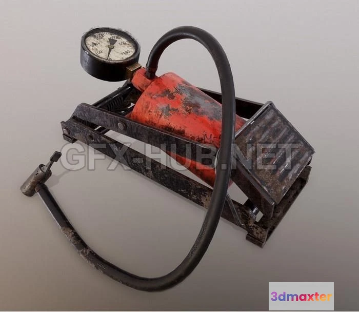 1189336 - PBR Game 3D Model - The Old Foot Pump