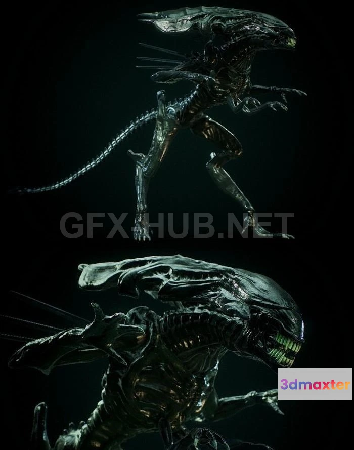 1189342 - PBR Game 3D Model - The Queen of Aliens