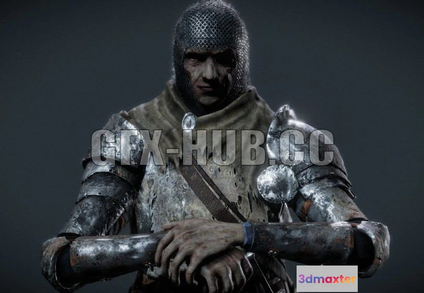 1189346 - PBR Game 3D Model - The Resolute Knight