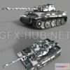 1189376 - PBR Game 3D Model - Tiger 1 Tank ww2 German Army