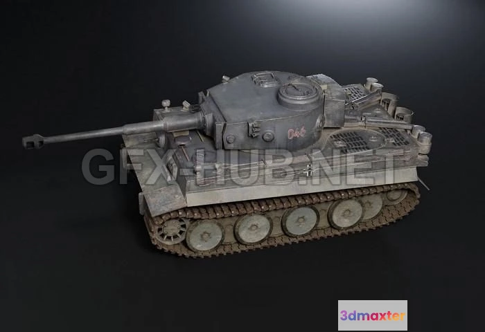 1189384 - PBR Game 3D Model - Tiger tank
