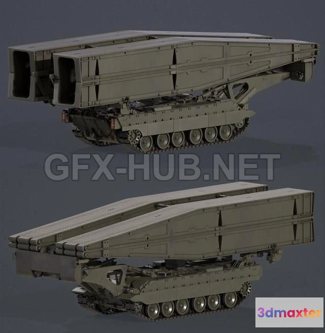 1189392 - PBR Game 3D Model - Titan Armored Vehicle Launcher Bridge