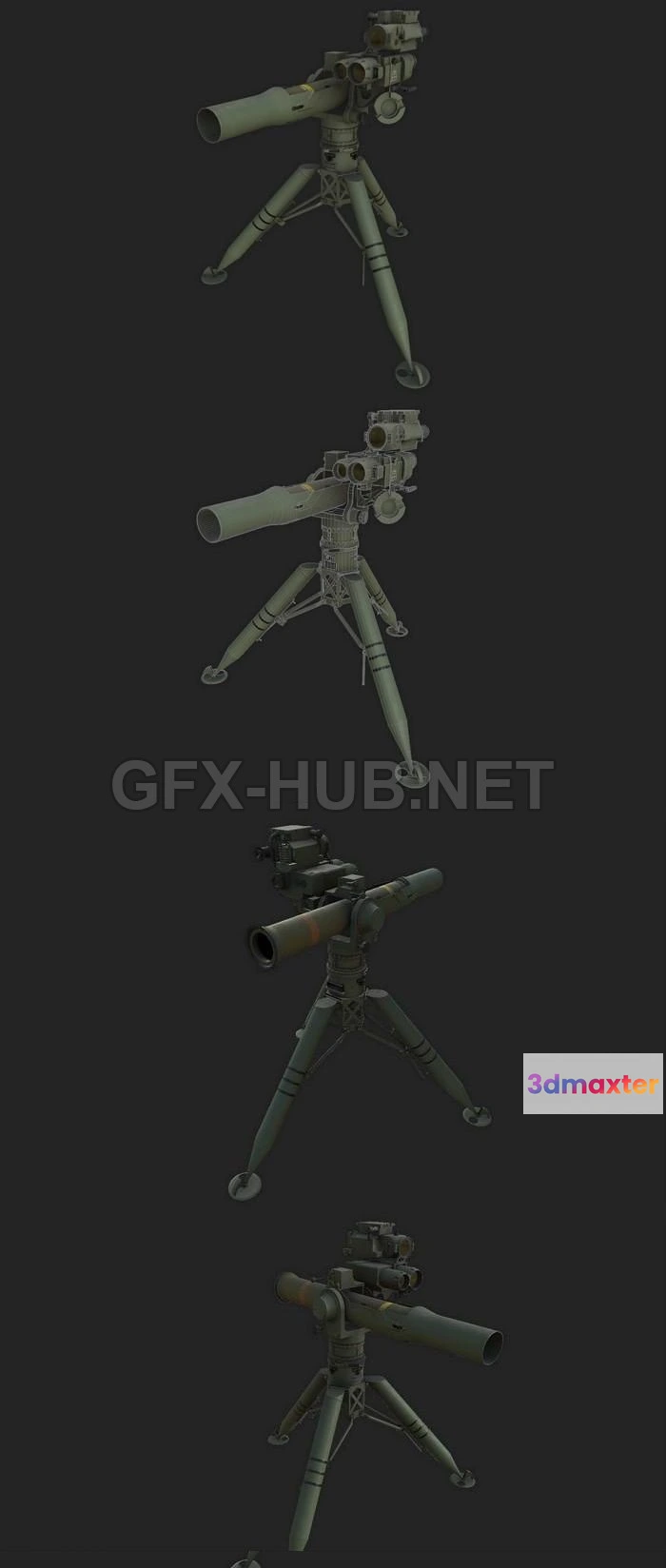 1189408 - PBR Game 3D Model - TOW Missile Launcher