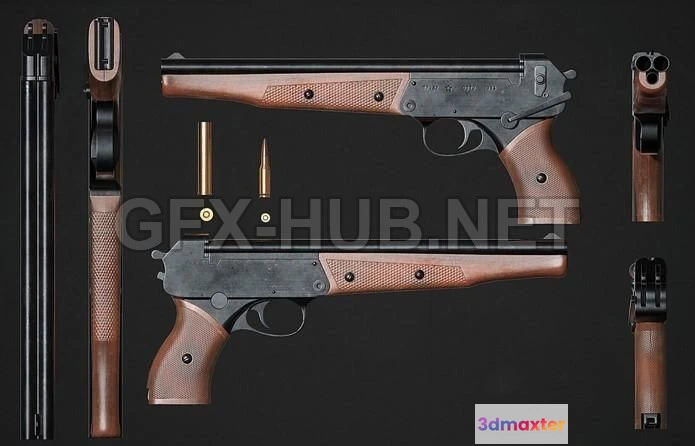 1189416 - PBR Game 3D Model - Tp 82 Shotgun