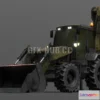 1189424 - PBR Game 3D Model - Tractor Excavator Model 01 (Military version)