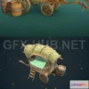 1189426 - PBR Game 3D Model - Trade’s cart (FBX)