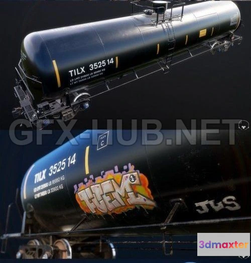 1189452 - PBR Game 3D Model - TrinityRail Tank Car