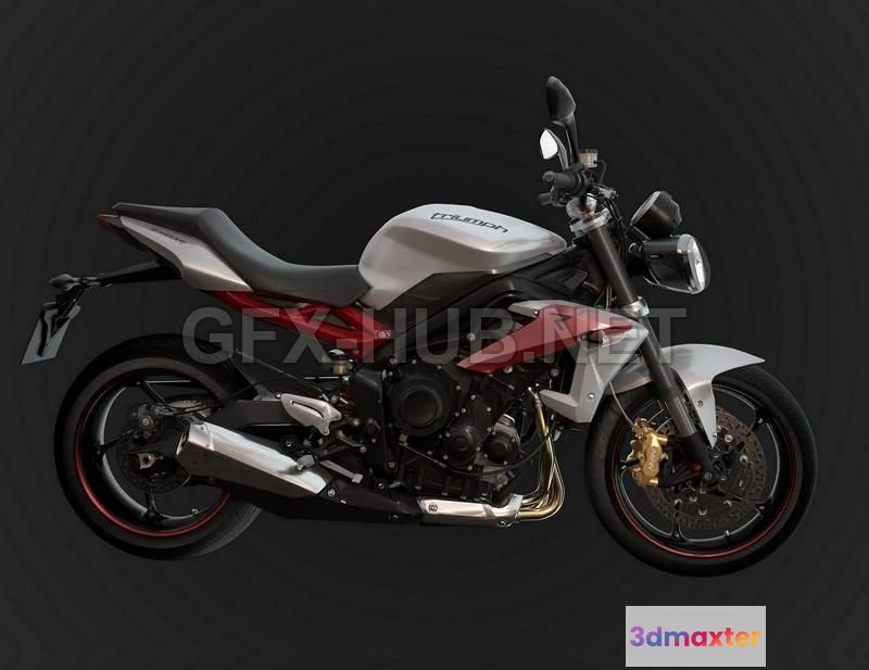 1189454 - PBR Game 3D Model - Triumph Street TripleR 2014