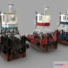 1189466 - PBR Game 3D Model - Truckable Push Boats