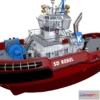 1189472 - PBR Game 3D Model - Tugboat ASD 2810 red
