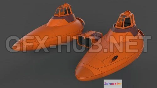 1189490 - PBR Game 3D Model - Twin Pod Cloudcar