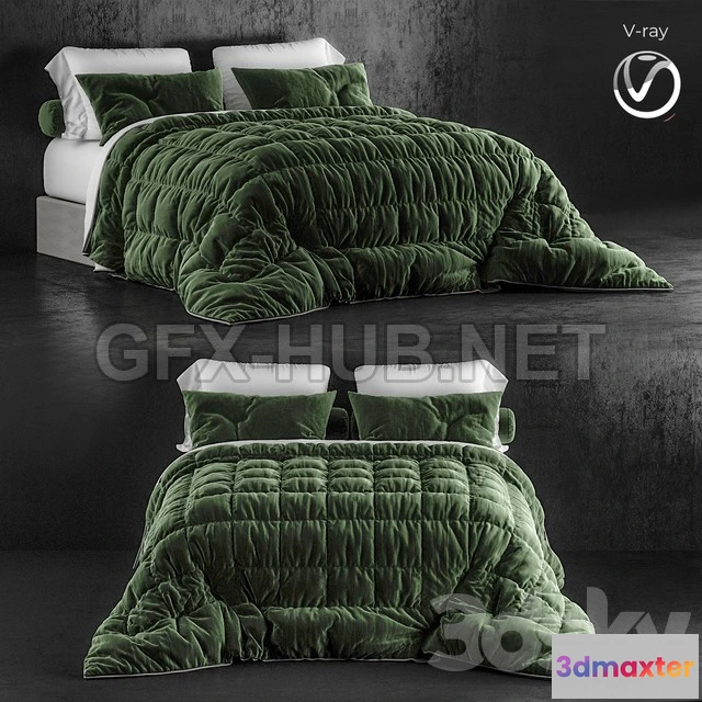 1189514 - PBR Game 3D Model - UGG Sunwashed Twin-Twin XL Comforter Set