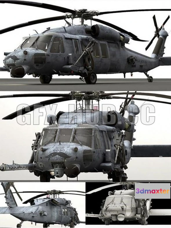 1189516 - PBR Game 3D Model - UH-40 Military Helicopter