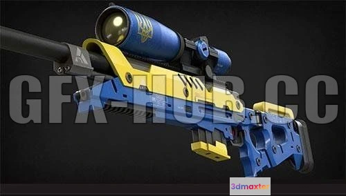 1189522 - PBR Game 3D Model - Ukrainian Sniper Rifle PBR