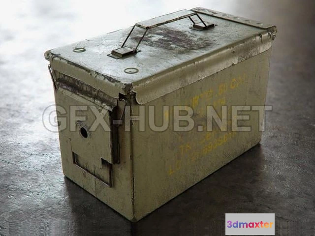 1189550 - PBR Game 3D Model - US M2A1 50 CAL Ammo Box