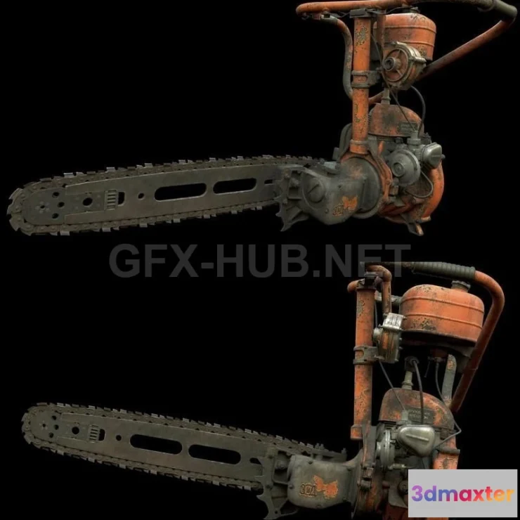 1189562 - PBR Game 3D Model - USSR Chainsaw Druzhba