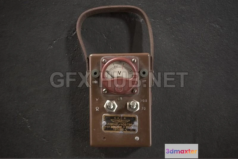 1189568 - PBR Game 3D Model - USSR VoltMeter PBR