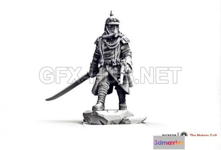 1189576 - PBR Game 3D Model - Valour Korps - Sergeant Walther 3D print model