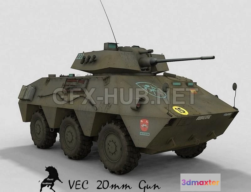 1189586 - PBR Game 3D Model - Vec-20 Spanish Army
