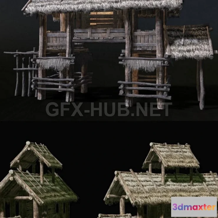 1189634 - PBR Game 3D Model - Village Gate