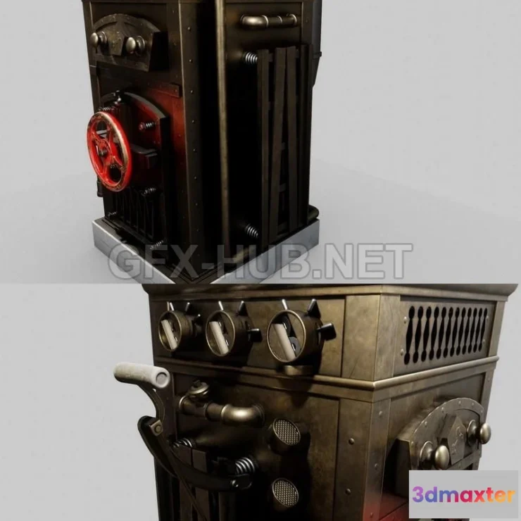 1189640 - PBR Game 3D Model - Vintage Boiler