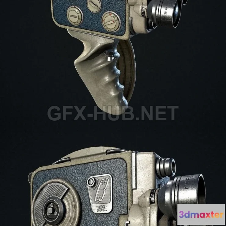 1189646 - PBR Game 3D Model - Vintage camera