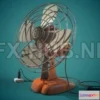 1189652 - PBR Game 3D Model - Vintage Desk Fan