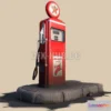 1189654 - PBR Game 3D Model - Vintage Dirty Gas Station