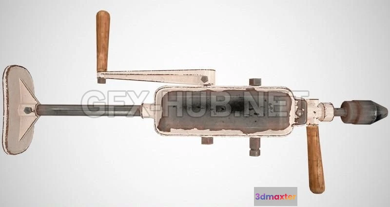 1189668 - PBR Game 3D Model - Vintage Hand Drill
