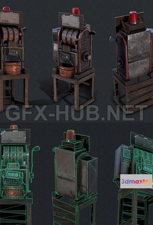 1189678 - PBR Game 3D Model - Vintage Slot Machine