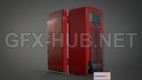 1189680 - PBR Game 3D Model - Vintage Soviet Fridge ZIL Moskva