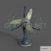 1189684 - PBR Game 3D Model - Vintage table fan