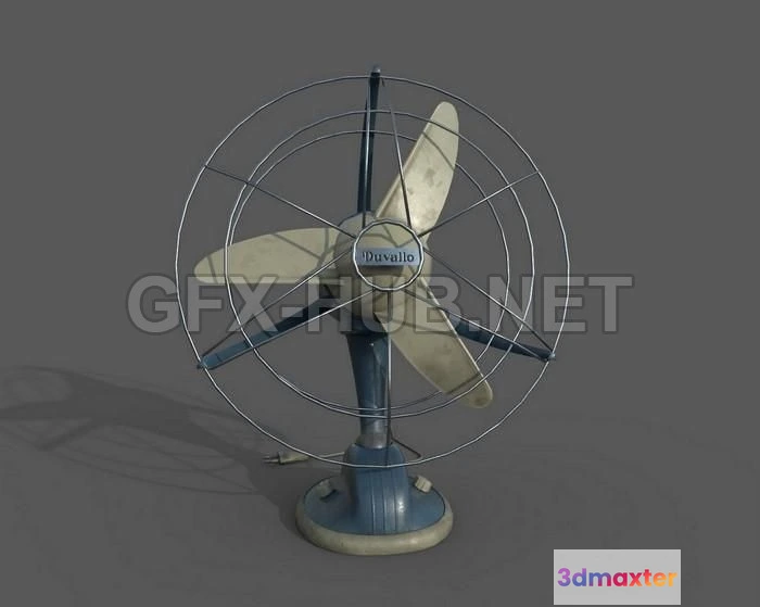 1189684 - PBR Game 3D Model - Vintage table fan