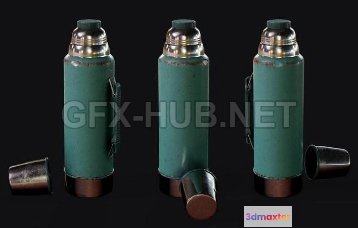 1189690 - PBR Game 3D Model - Vintage Thermos
