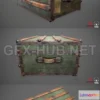 1189694 - PBR Game 3D Model - Vintage Trunk Box